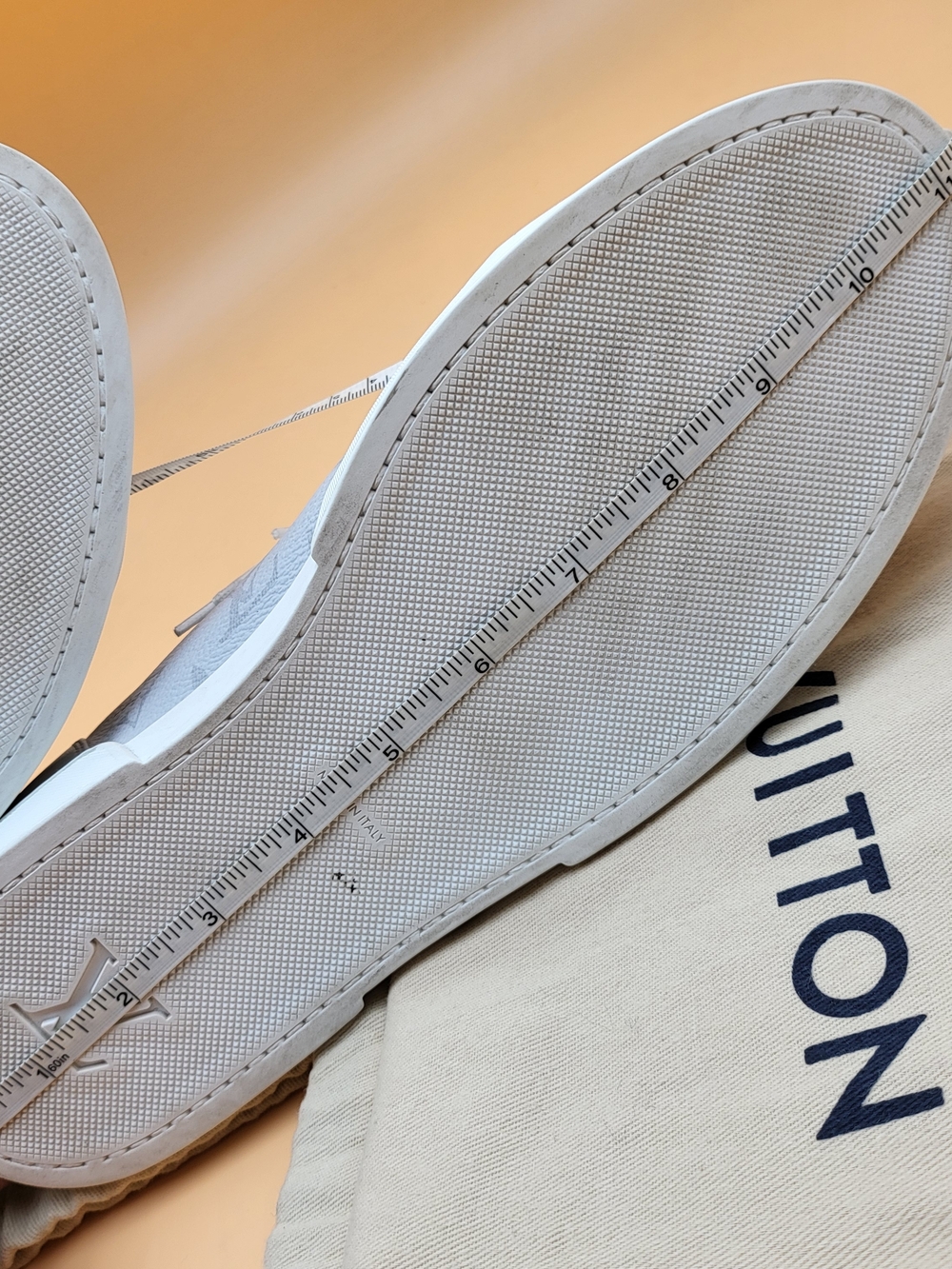 Louis Vuitton Match Up Sneaker Gray LV Monogram Leather, Authentic!! - Picture 13 of 16